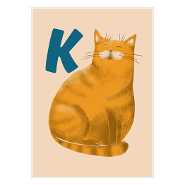 Plakat Alfabet - K jak kot