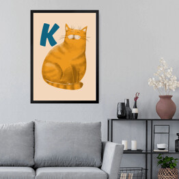 Obraz w ramie Alfabet - K jak kot