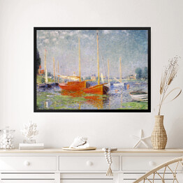 Obraz w ramie Claude Monet Czerwone łodzie w Argenteuil. Reprodukcja obrazu