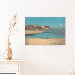 Plakat samoprzylepny Odilon Redon "Wioska na wybrzeżu w Brittany" - reprodukcja