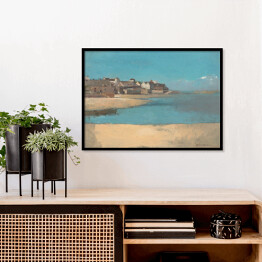 Plakat w ramie Odilon Redon "Wioska na wybrzeżu w Brittany" - reprodukcja