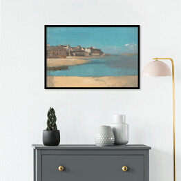 Plakat w ramie Odilon Redon "Wioska na wybrzeżu w Brittany" - reprodukcja