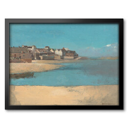 Obraz w ramie Odilon Redon "Wioska na wybrzeżu w Brittany" - reprodukcja