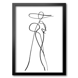 Obraz w ramie Elegancka kobieta - oneline