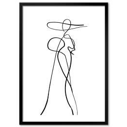 Plakat w ramie Elegancka kobieta - oneline