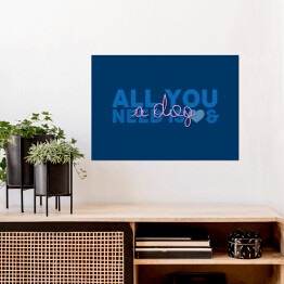 Plakat Typografia - "All you need is a dog"
