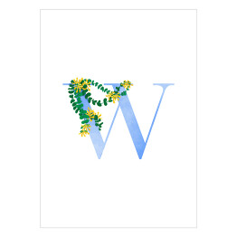 Plakat samoprzylepny Roślinny alfabet - litera W jak wiciokrzew