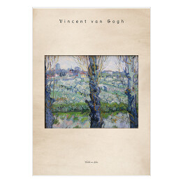 Plakat samoprzylepny Vincent van Gogh "Widok na Arles" - reprodukcja z napisem. Plakat z passe partout