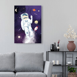 Obraz klasyczny Kosmonauta - ilustracja