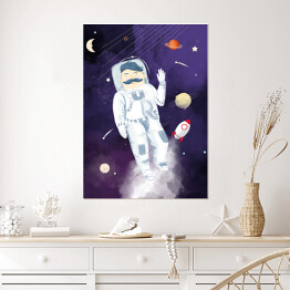 Plakat Kosmonauta - ilustracja