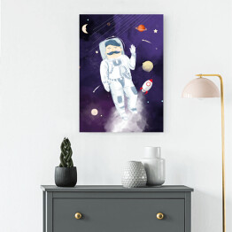 Obraz na płótnie Kosmonauta - ilustracja