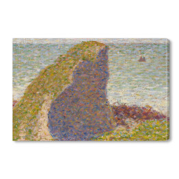 Obraz na płótnie Georges Seurat "Klif w pobliżu Le Bec" - reprodukcja