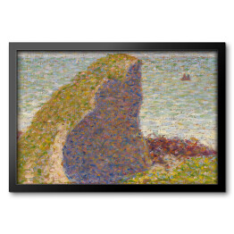 Obraz w ramie Georges Seurat "Klif w pobliżu Le Bec" - reprodukcja