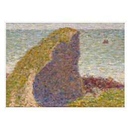 Plakat Georges Seurat "Klif w pobliżu Le Bec" - reprodukcja