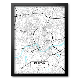 Obraz w ramie Mapa Krakowa 