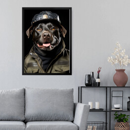 Obraz w ramie Pies w przebraniu - śmieszne zdjęcia zwierząt