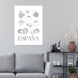 Plakat samoprzylepny Kuchnie świata - kuchnia hiszpańska