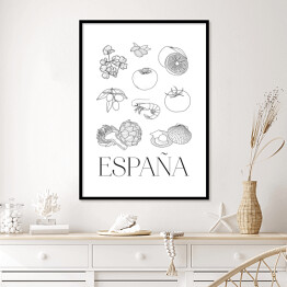 Plakat w ramie Kuchnie świata - kuchnia hiszpańska