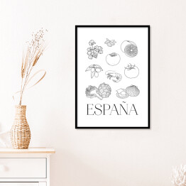 Plakat w ramie Kuchnie świata - kuchnia hiszpańska