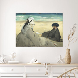 Plakat Edouard Manet "Na plaży" - reprodukcja