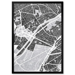 Plakat w ramie Paryż - mapa