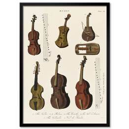 Obraz klasyczny Instrumenty strunowe ilustracja muzyczna 