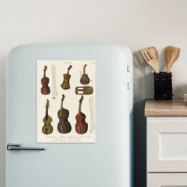Magnes dekoracyjny Instrumenty strunowe ilustracja muzyczna 
