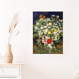 Plakat samoprzylepny Vincent van Gogh Bukiet kwiatów w wazonie. Reprodukcja