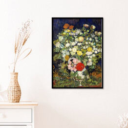 Plakat w ramie Vincent van Gogh Bukiet kwiatów w wazonie. Reprodukcja