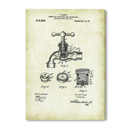 Obraz na płótnie T. Crowe - patenty na rycinach vintage