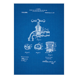 Plakat T. Crowe - patenty na rycinach blueprint