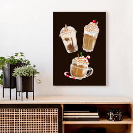 Obraz klasyczny Kawa na słodko - ilustracja