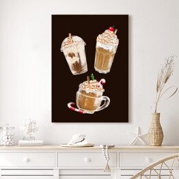 Obraz klasyczny Kawa na słodko - ilustracja