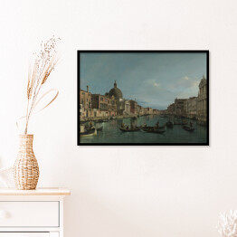 Plakat w ramie Canaletto "Venice - The Grand Canal with S. Simeone Piccolo"