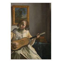 Jan Vermeer "Młoda dziewczyna grająca na gitarze" - reprodukcja