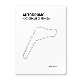 Obraz na płótnie Autodromo Nazionale Di Monza - Tory wyścigowe Formuły 1 - białe tło
