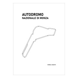 Autodromo Nazionale Di Monza - Tory wyścigowe Formuły 1 - białe tło