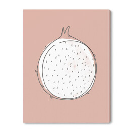Obraz na płótnie Owoc pitaja - ilustracja w odcieniach różu