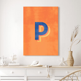 Obraz na płótnie Kolorowe litery z efektem 3D - "P"