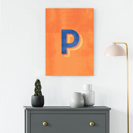 Obraz klasyczny Kolorowe litery z efektem 3D - "P"