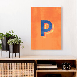 Obraz na płótnie Kolorowe litery z efektem 3D - "P"