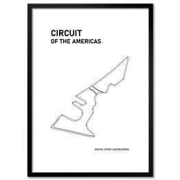 Obraz klasyczny Circuit of the Americas - Tory wyścigowe Formuły 1 - białe tło