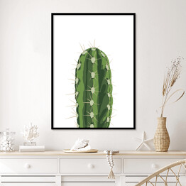Plakat w ramie Kaktus w jasnym pomieszczeniu