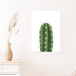 Plakat samoprzylepny Kaktus w jasnym pomieszczeniu