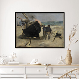 Plakat w ramie Édouard Manet "Tarowanie łodzi" - reprodukcja