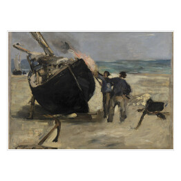 Plakat samoprzylepny Édouard Manet "Tarowanie łodzi" - reprodukcja