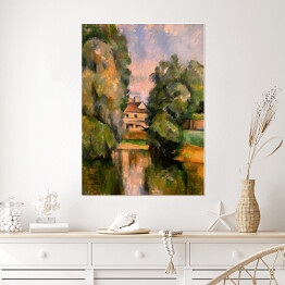 Plakat Paul Cézanne "Dom na wsi nad rzeką" - reprodukcja