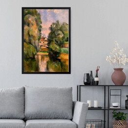 Obraz w ramie Paul Cézanne "Dom na wsi nad rzeką" - reprodukcja