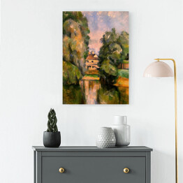Obraz na płótnie Paul Cézanne "Dom na wsi nad rzeką" - reprodukcja