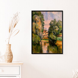 Plakat w ramie Paul Cézanne "Dom na wsi nad rzeką" - reprodukcja